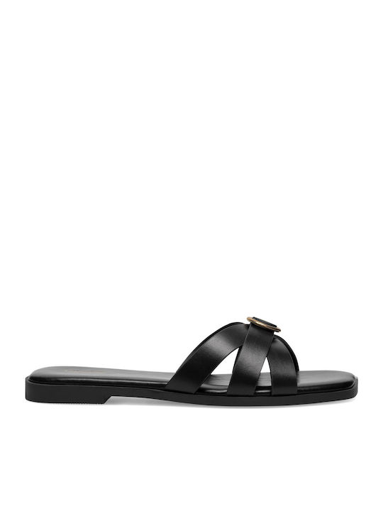 Deezee Women's Flat Sandals in Black Color KLE1004-109