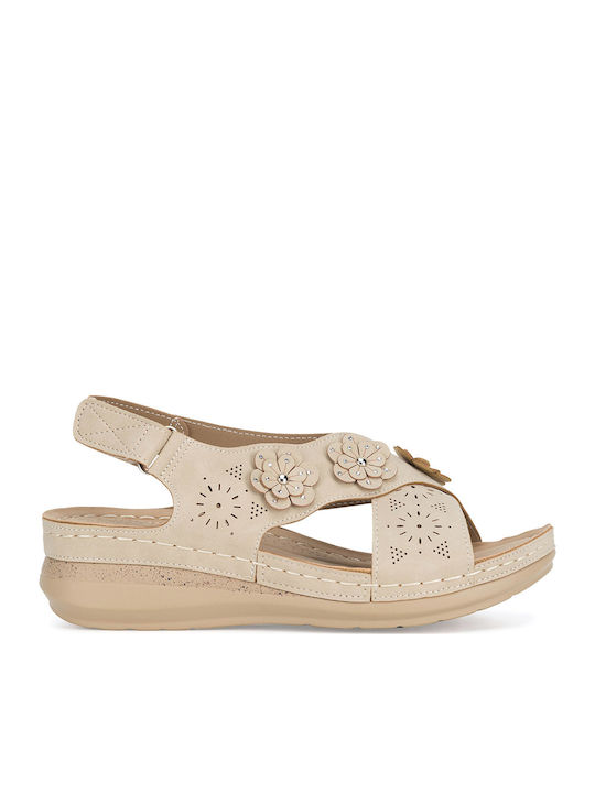 Clara Barson Women's Platform Shoes Beige
