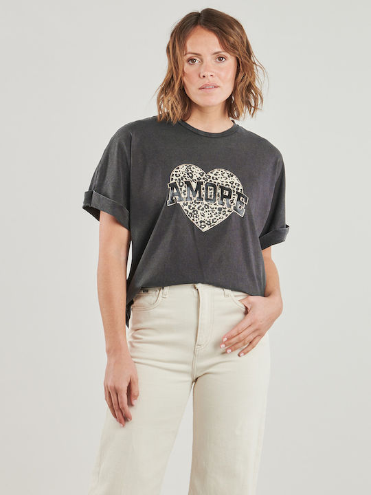Only Lucy Γυναικείο T-shirt Μαύρο