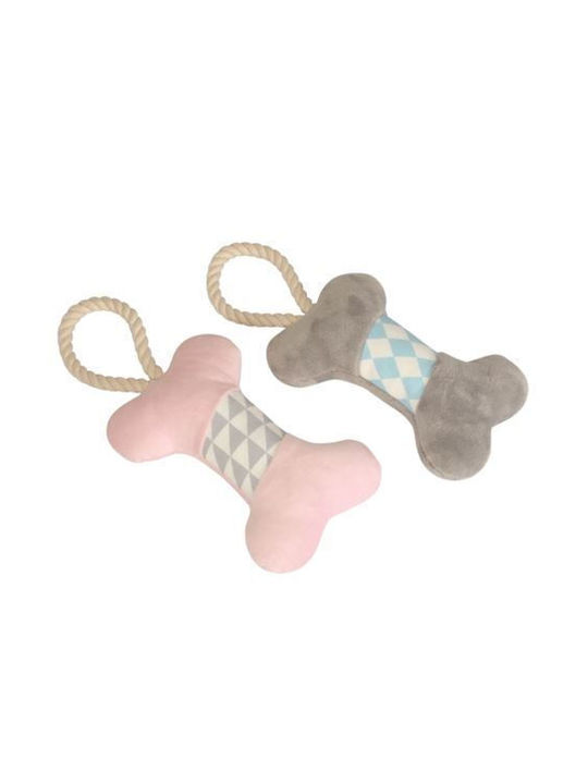 Camon Fabric Bone Toy with Handle and Sound 13cm