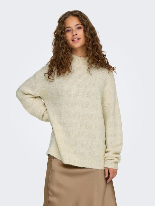 Only Women's Long Sleeve Sweater Ecru