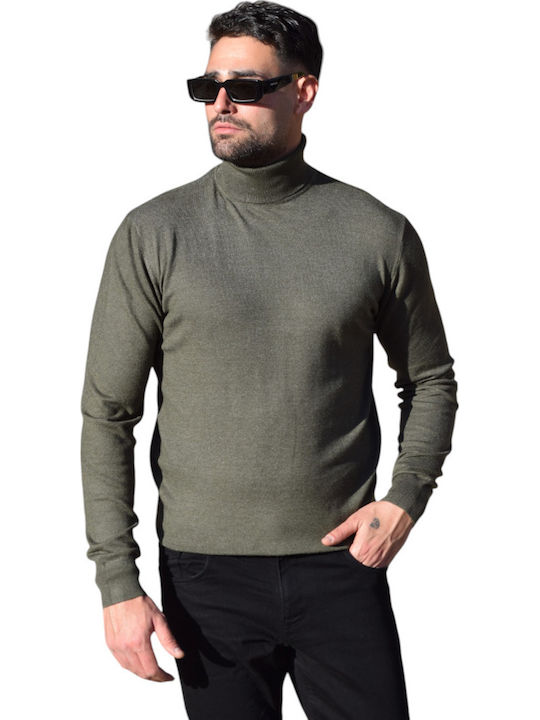Langarm-Pullover Olive