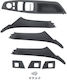 Set complet de ornamente interioare negre compatibil BMW Seria 5 F10 F11 2010-2017