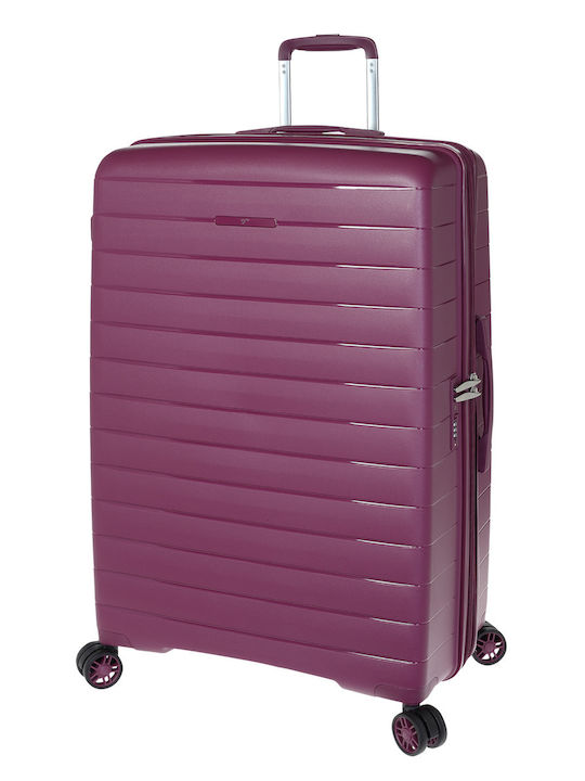 Verage Large Travel Suitcase Hard Bordeaux with 4 Wheels Height 75cm