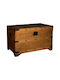 Keskor Wooden Decorative Trunk Brown 79x47x51cm