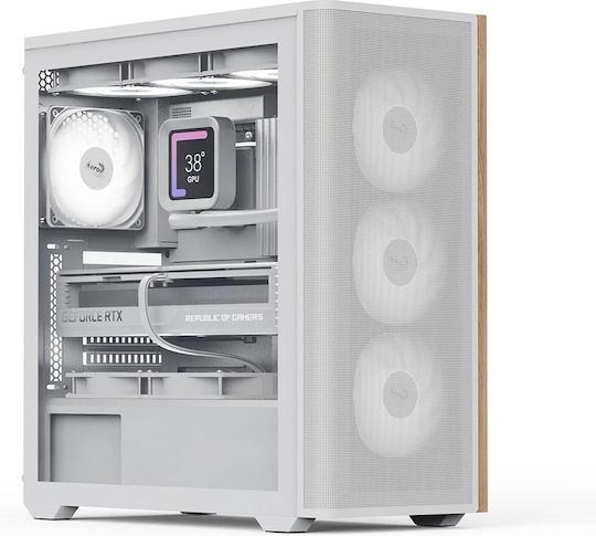 Aerocool D501A V2 Gaming Middle Tower Carcasă Calculator cu Fereastră Laterală și Iluminare RGB Negru