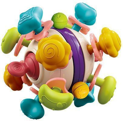 Babyono Beißspielzeug für das Zahnen BPA-frei aus Silikon für 0 m+