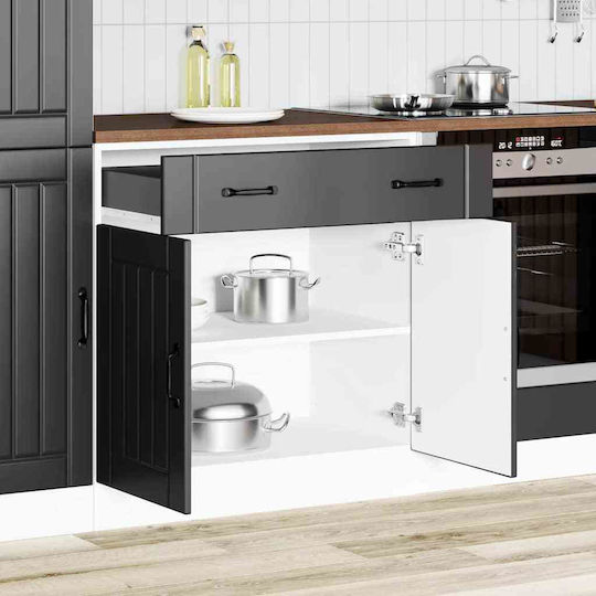 Lucca Dulap pentru Chiuvetă Negru 80x46x81.5buc