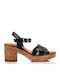 Leder Sandalen Schwarz