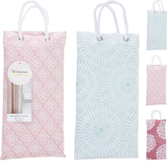 Shower Curtain with Rings Bathroom Solutions Dimensions 180x180cm 3 Color Options Cy2210520