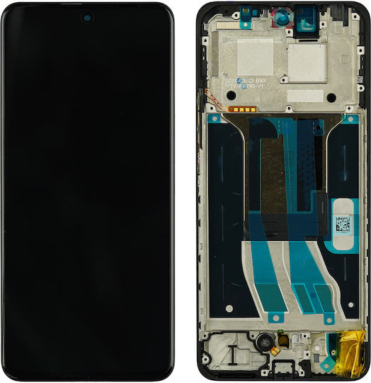 Realme Οθόνη mit Touch-Mechanismus und Rahmen für Realme 12 4G RMX3871 (Schwarz)