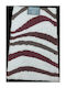 Bath Mat 50x80 100% Cotton Cream-Burgundy