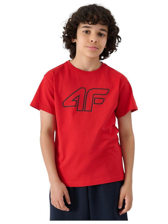 4F T-shirt Κόκκινο