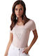 Shiny Triangle Damen T-Shirt Salmon
