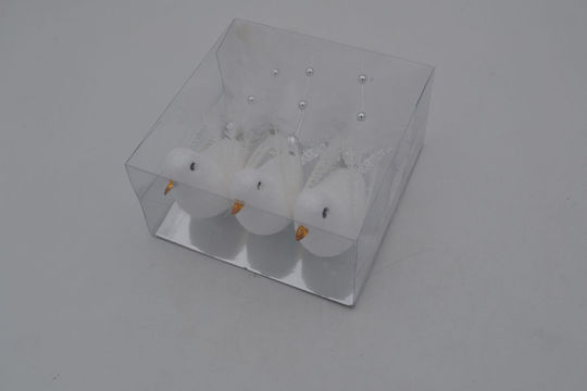 Weihnachtliche Dekovögel mit Clip 3er-Set 1epx2089