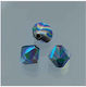 Χάντρες Κρύσταλλοι Swarovski 6mm 090 Jet Ab