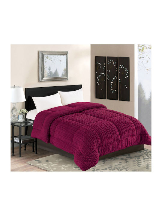 Silk Fashion Duvet Cover Queen 240x260cm Braid Bordeaux 780 GSMGsm