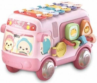 Babyspielzeugbus 4 in 1 Lazarid Pink