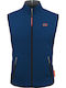 Sleeveless Jacket Softshell Waterproof and Windproof Navy