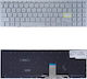 Πληκτρολόγιο Laptop Keyboard Asus Vivobook 15 X521 X521ia X521ea X521eq X521fa X521fl X521jq X521ua S15 S533ia S533eq S533f S533fa E510ma L510ma X521fa-s533fa Us No Frame Backlight Silver Κωδ 40711ussil
