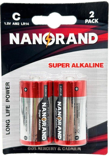 Nanorand Αλκαλικές Μπαταρίες C 1.5V 2τμχ