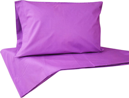Decotelia Bettbezug-Set Baumwolle Übergröße mit 2 Kissenbezügen 220x240 Purple
