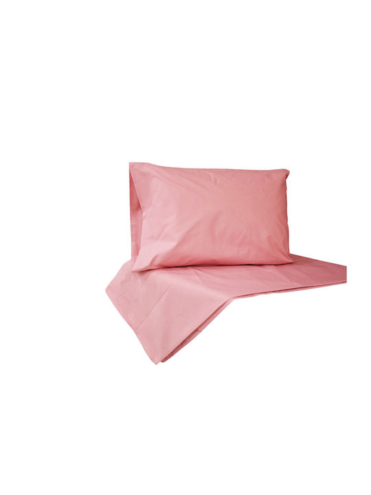 Decotelia Duvet Cover Set Cotton Single with Pillowcase 160x240 Pink