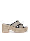 Women's Mules with Chunky Low Heel in Black Color