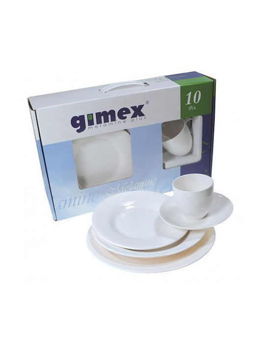 Gimex Σερβίτσιο Πιάτων από Πορσελάνη Λευκό 20τμχ