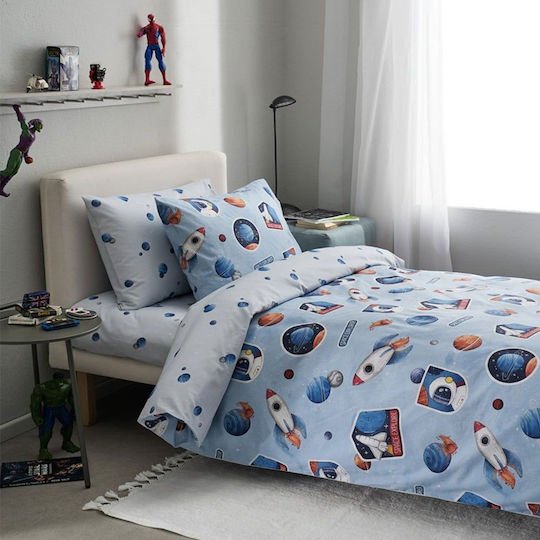 Vesta Home Kinderbettbezüge Set Einzelbettbezug Blau