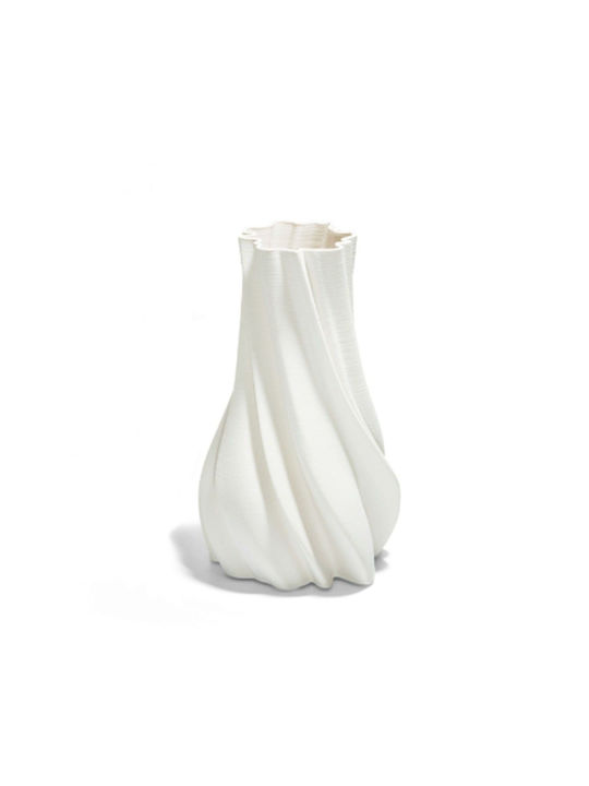 Βάζο Frappee 143009 15,2x15,2x28cm White Philippi Κεραμικό