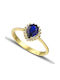 Themelidis Jewels Γυναικείο Δαχτυλίδι με Ζιργκόν από Χρυσό 14Κ
