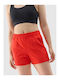 Functional Women's High-waisted Shorts Red
