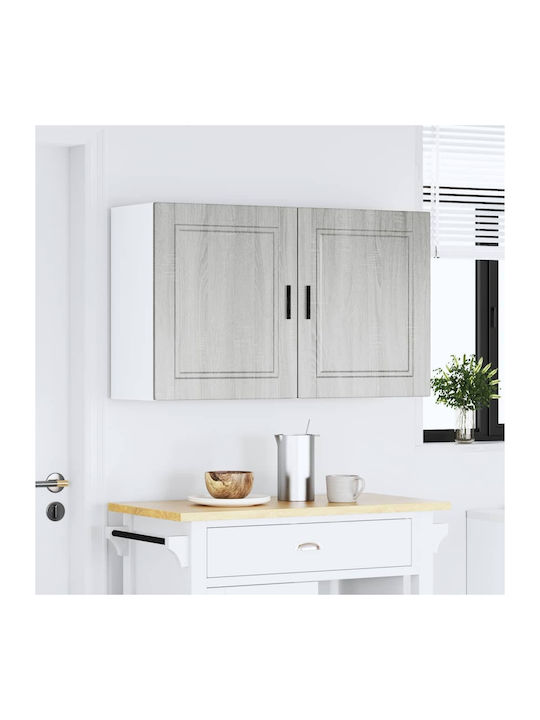 Vidaxl Kitchen Wall Cabinets 2 Pcs Porto Gray Sonoma 50x31x60cm Brown