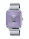 Casio Classic Women's Watch Chronograph with Purple Metal Bracelet
