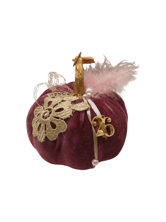 Melia Handmade Настолници Гоури Тиква Burgundy от Текстил 2026 1бр