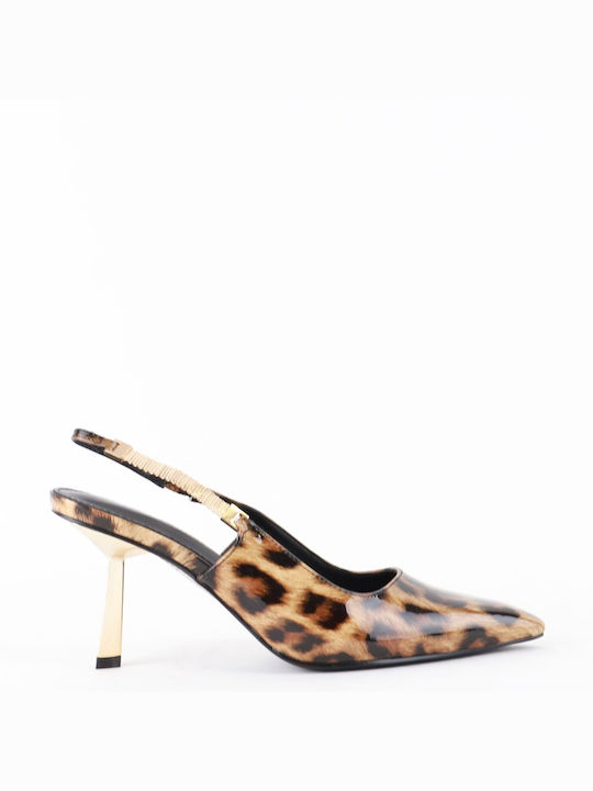 Sweet Shoes Brown Heels Animal Print