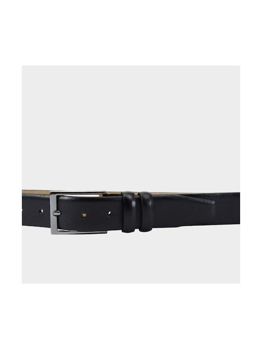 Stefano Mario Men's Leather Belt Black