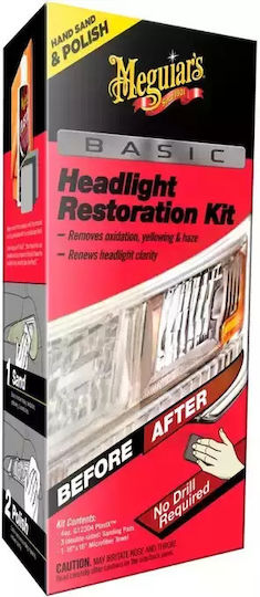 Meguiar's Basic Headlight Restoration Kit Satz Wiederherstellung und Entnebelung von Autoscheinwerfern