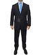 Winter Men's Suit with Slim Fit Black