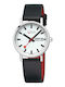 Mondaine Women's Watch with Black Leather Strap