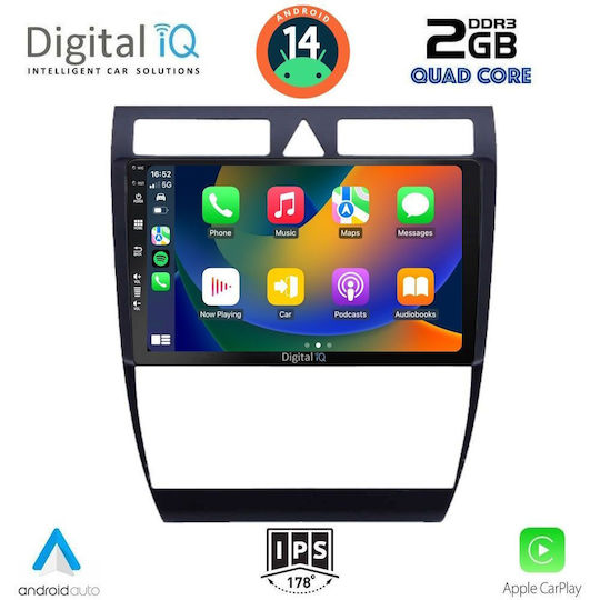 Digital IQ Car Audio System for Audi A6 1998-2005 (Bluetooth/USB/AUX/WiFi/GPS/Apple-Carplay/Android-Auto) with Touch Screen 9"