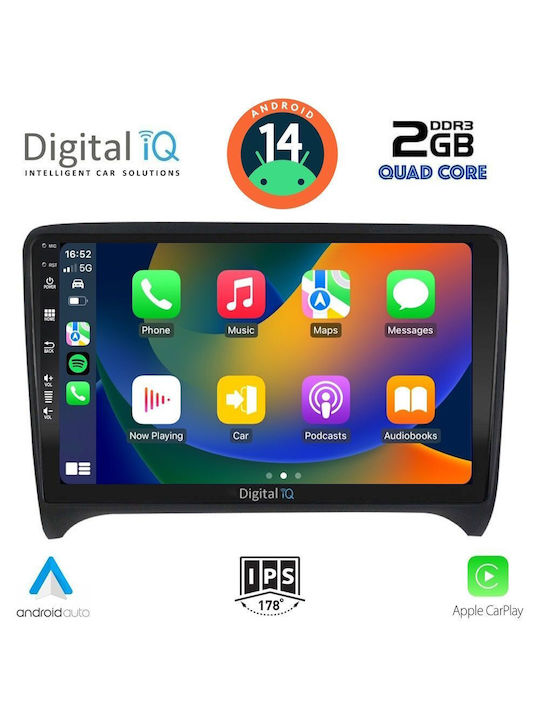 Digital IQ Auto-Audiosystem für Audi E-Commerce-Website 2007-2015 (Bluetooth/USB/AUX/WiFi/GPS/Apple-Carplay/Android-Auto) mit Touchscreen 9"