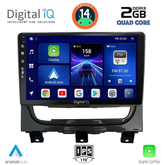 Digital IQ Ηχοσύστημα Αυτοκινήτου για Fiat Strada 2012-2020 (Bluetooth/USB/AUX/WiFi/GPS/Apple-Carplay/Android-Auto) με Οθόνη Αφής 9"