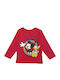 Kids' Shirt Long Sleeve Red Mickey