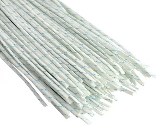 Sterling 2715 PVC Fiberglas-Schlauch PVC 1500V Ø2mm Weiße Streifen 100 Meter