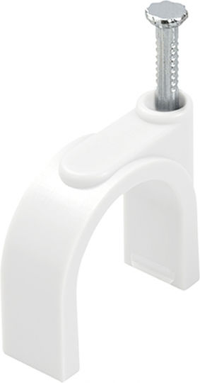 Round Cable Clip 7/22 White Color Box Pnc-1.5nwe Kss Pieces:500 02.022.0123