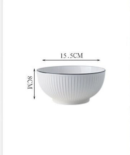 SDS Bol de Servire Rotund Ceramică Alb