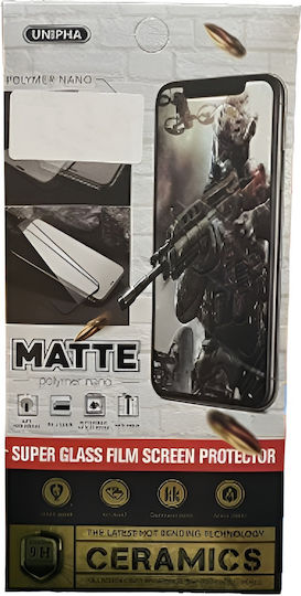 Ceramic Matte Full Cover Full Glue Tζαμάκι Προστασίας Οθόνης Xiaomi Redmi Note 9 Pro Μαύρο