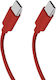 SBS Braided USB 2.0 Cable USB-C male - USB-C 60W PD Κόκκινο 1.5m
